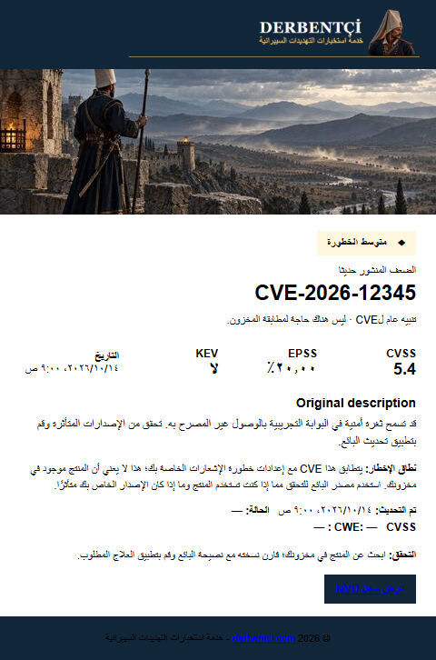 مثال على البريد الإلكتروني المتوسط