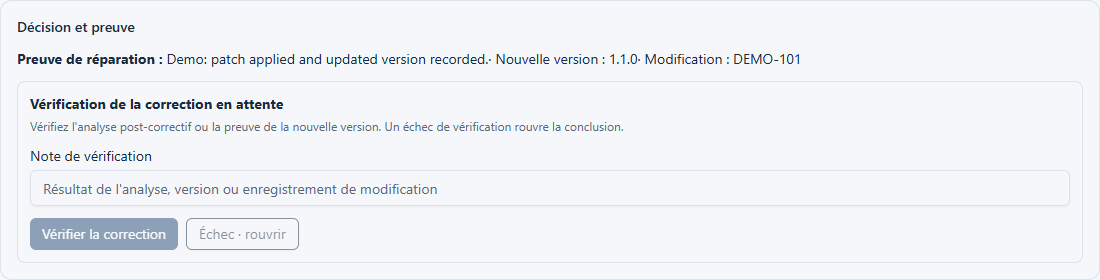 Capture d'écran d'OpenVEX et de la vérification des corrections capturée à partir de composants d'application réels à l'aide d'exemples de données
